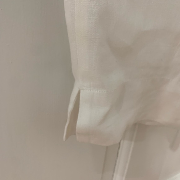 J Jill Love Linen White Wide Leg Pants Size Large Coastal Grandma Mature - Picture 3 of 10